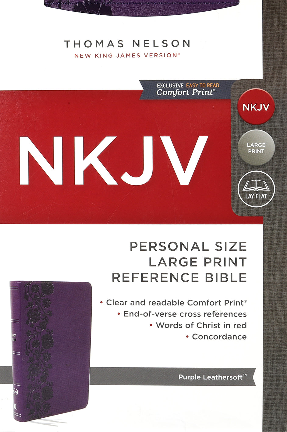 NKJV End-Of-Verse Reference Bible Personal Size Large Print Purple (Red Letter Edition)