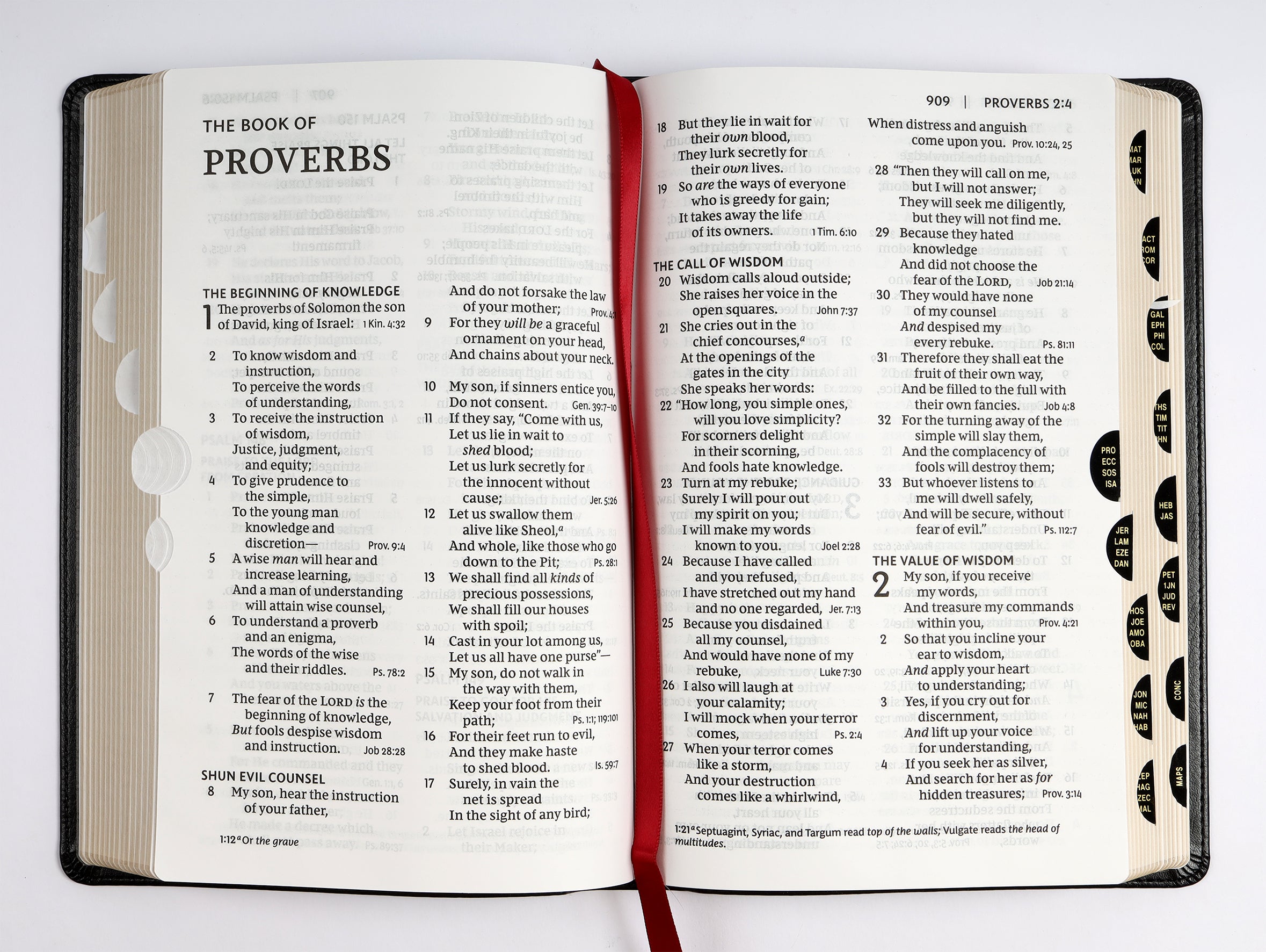 NKJV End-Of-Verse Reference Bible Personal Size Large Print Black Indexed (Red Letter Edition)