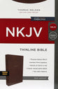 NKJV Thinline Bible Brown Thumb Indexed (Red Letter Edition)