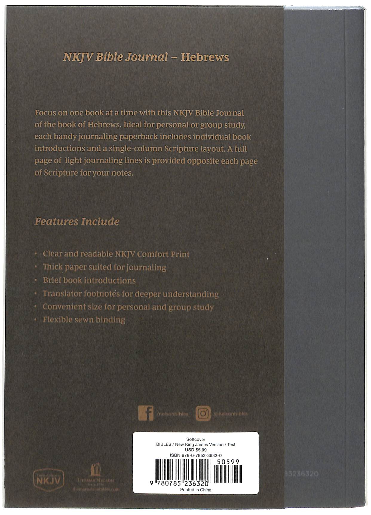 NKJV Bible Journal - Hebrews