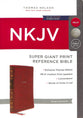 NKJV Reference Bible Super Giant Print Brown (Red Letter Edition)