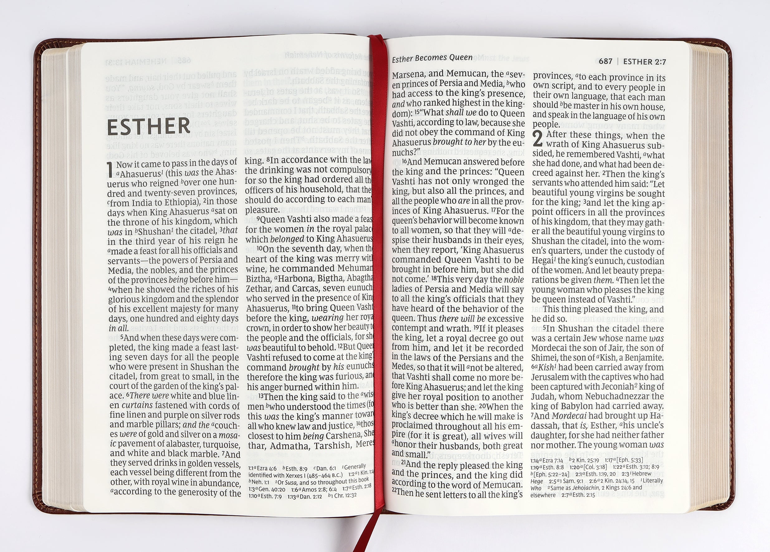 NKJV Reference Bible Super Giant Print Brown (Red Letter Edition)
