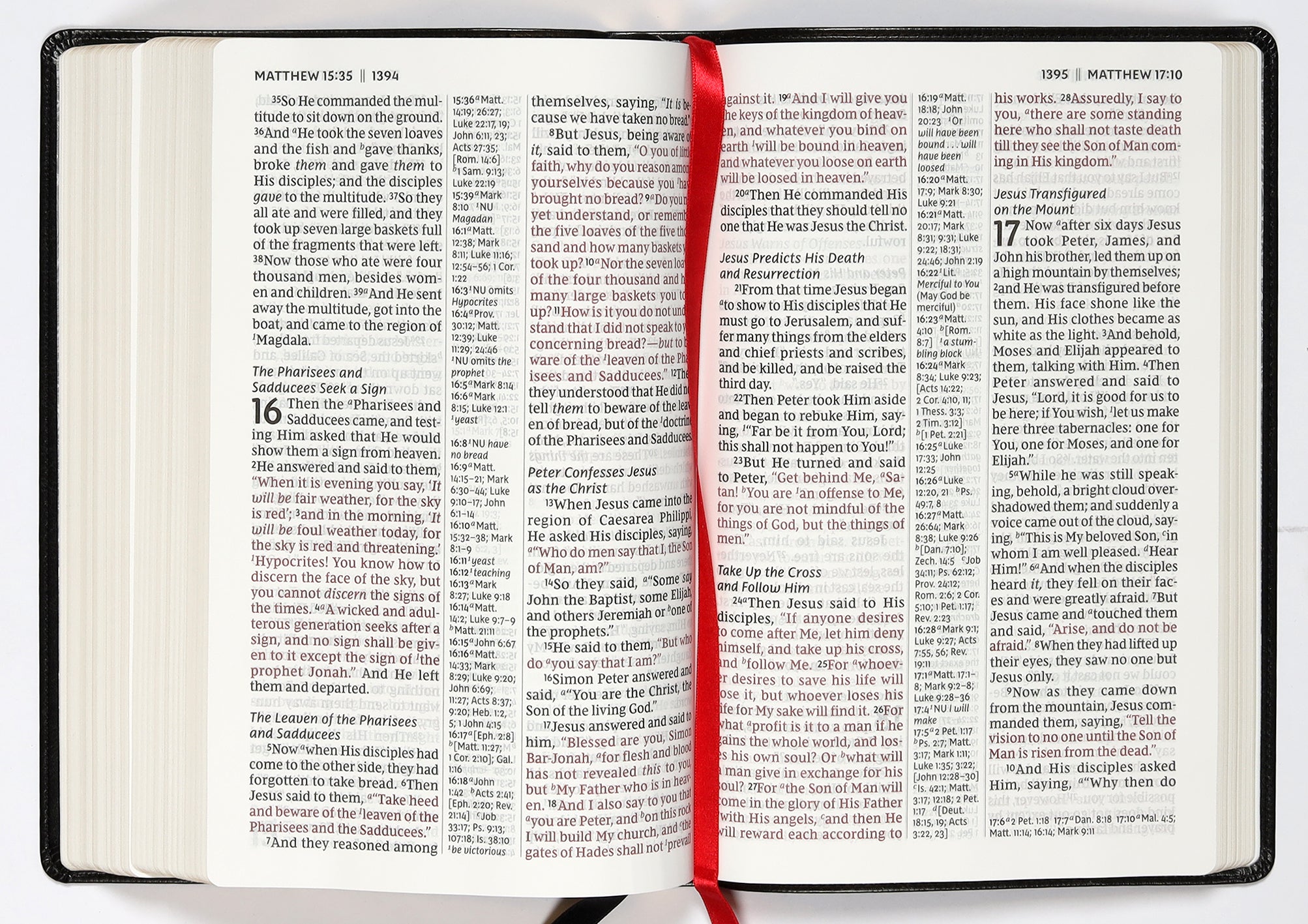 NKJV Reference Bible Center-Column Giant Print Black (Red Letter Edition)