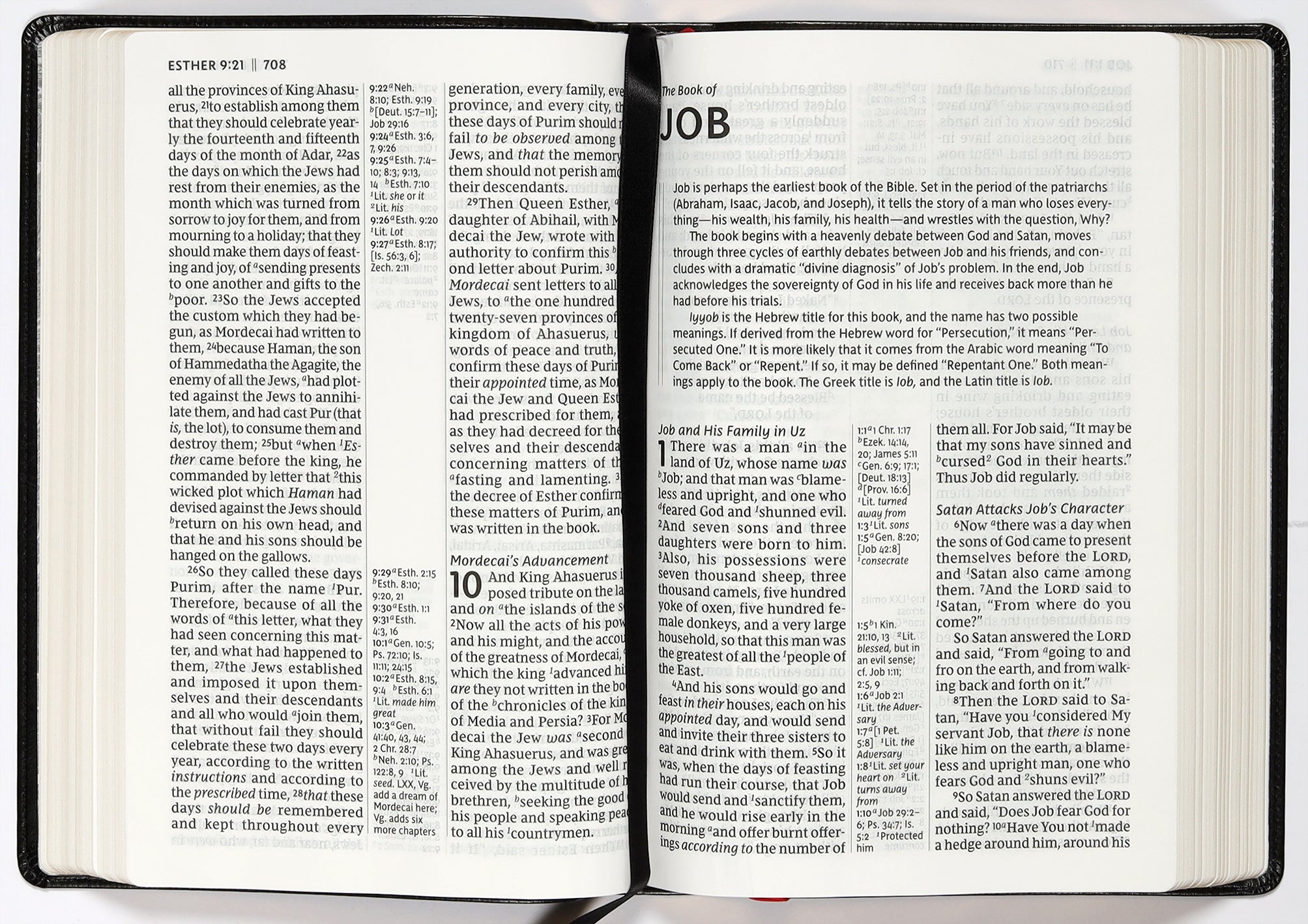 NKJV Reference Bible Center-Column Giant Print Black (Red Letter Edition)