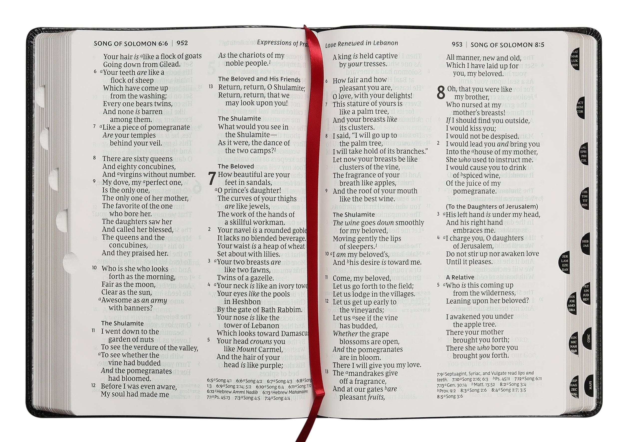 NKJV Reference Bible Super Giant Print Black Thumb Index (Red Letter Edition)
