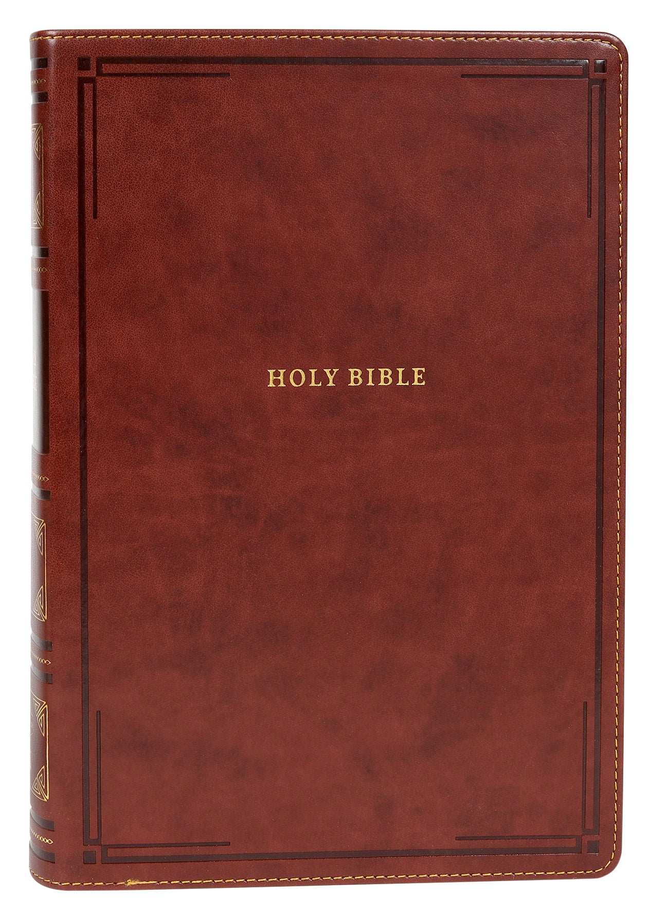 NKJV Reference Bible Center-Column Giant Print Brown (Red Letter Edition)
