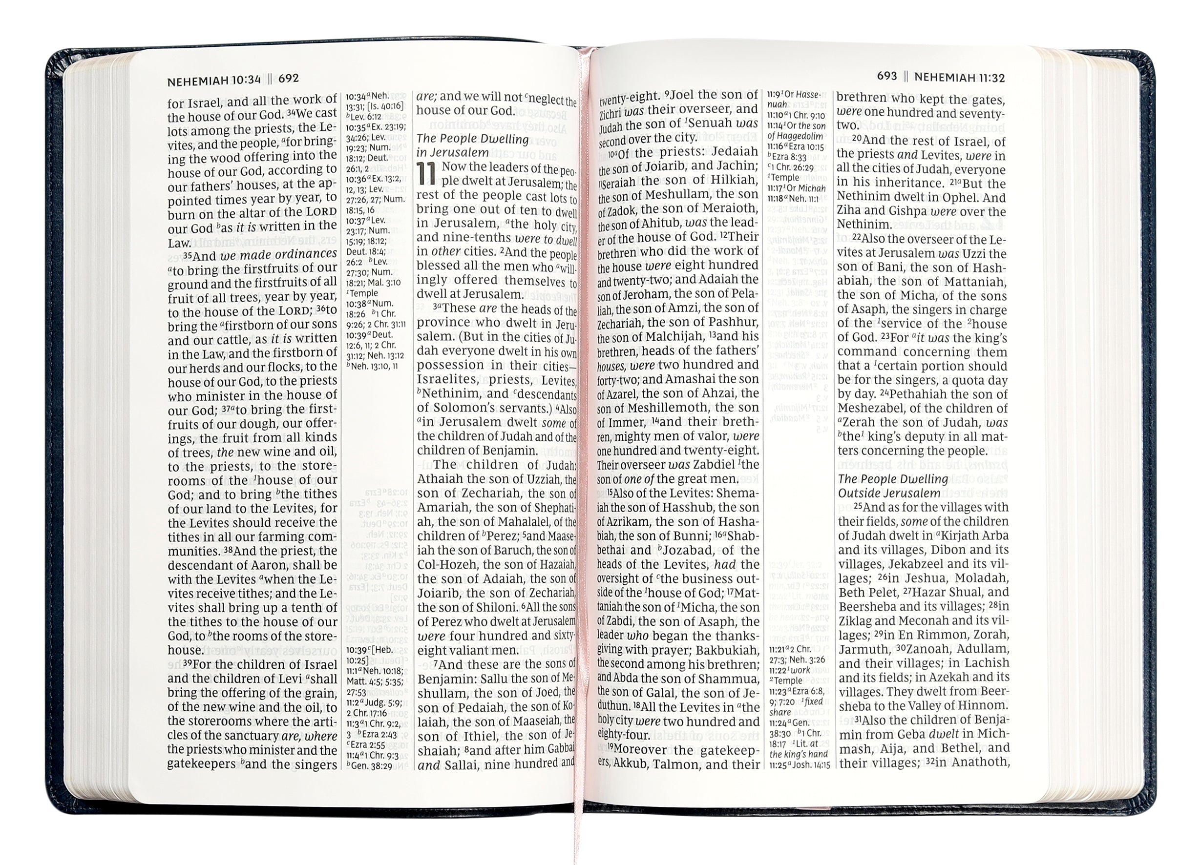 NKJV Reference Bible Center-Column Giant Print Blue (Red Letter Edition)