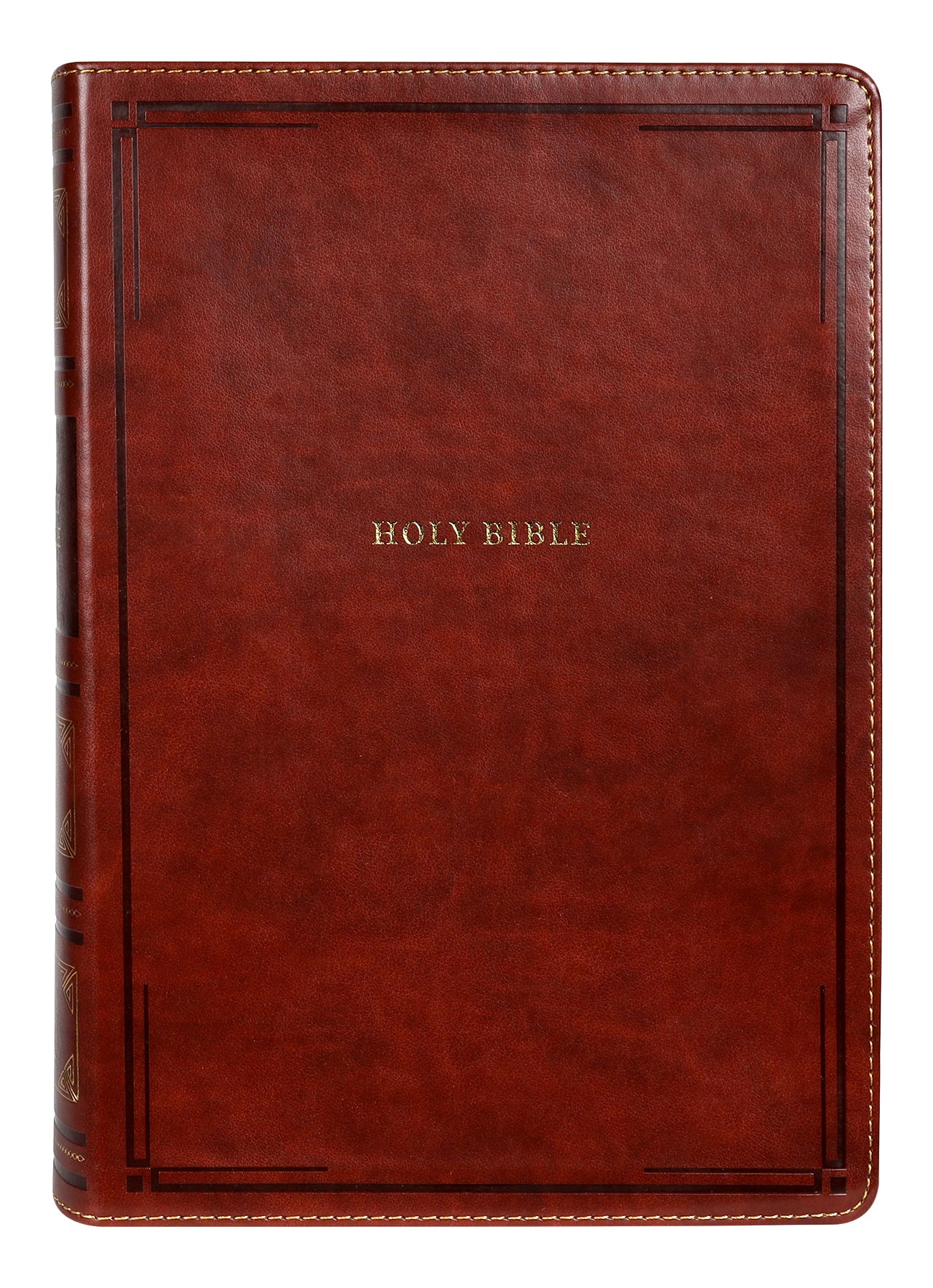 NKJV Reference Bible Center-Column Giant Print Brown Thumb Index (Red Letter Edition)