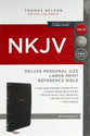 NKJV Deluxe End-Of-Verse Reference Bible Personal Size Large Print Black (Red Letter Edition)