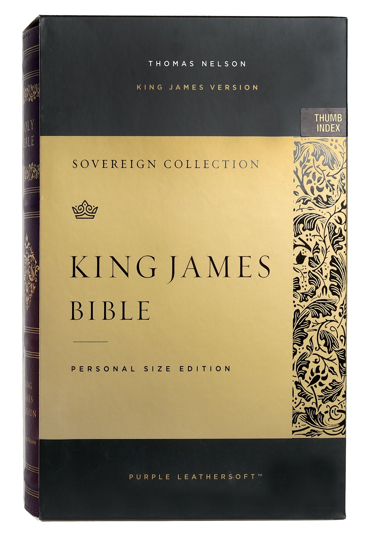 KJV Sovereign Collection Bible Personal Size Purple Thumb Indexed (Red Letter Edition)