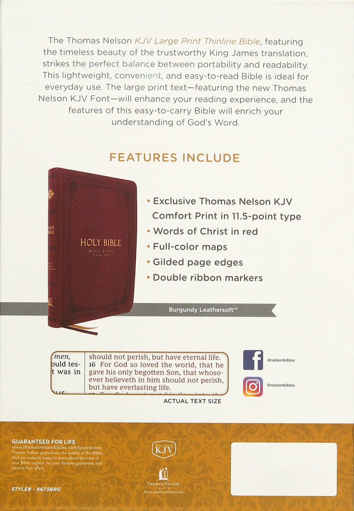 KJV Thinline Large Print Bible Vintage Series Burgundy (Red Letter Edition)