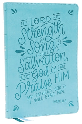 NKJV Thinline Bible Verse Art Cover Collection Teal (Red Letter Edition)
