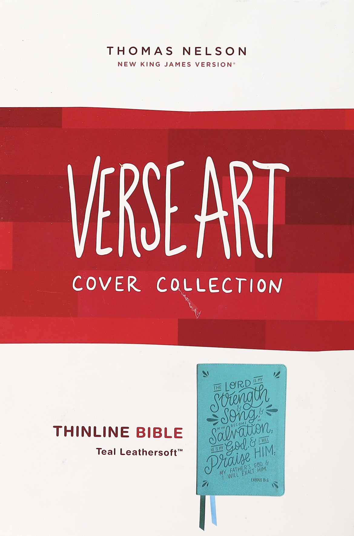 NKJV Thinline Bible Verse Art Cover Collection Teal (Red Letter Edition)
