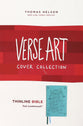 NKJV Thinline Bible Verse Art Cover Collection Teal (Red Letter Edition)
