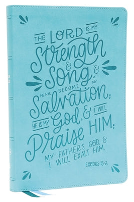 NKJV Thinline Bible Verse Art Cover Collection Teal Thumb Indexed (Red Letter Edition)