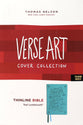 NKJV Thinline Bible Verse Art Cover Collection Teal Thumb Indexed (Red Letter Edition)