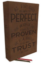 NKJV Thinline Bible Verse Art Cover Collection Brown Thumb Indexed (Red Letter Edition)