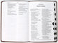 NKJV Thinline Bible Verse Art Cover Collection Brown Thumb Indexed (Red Letter Edition)