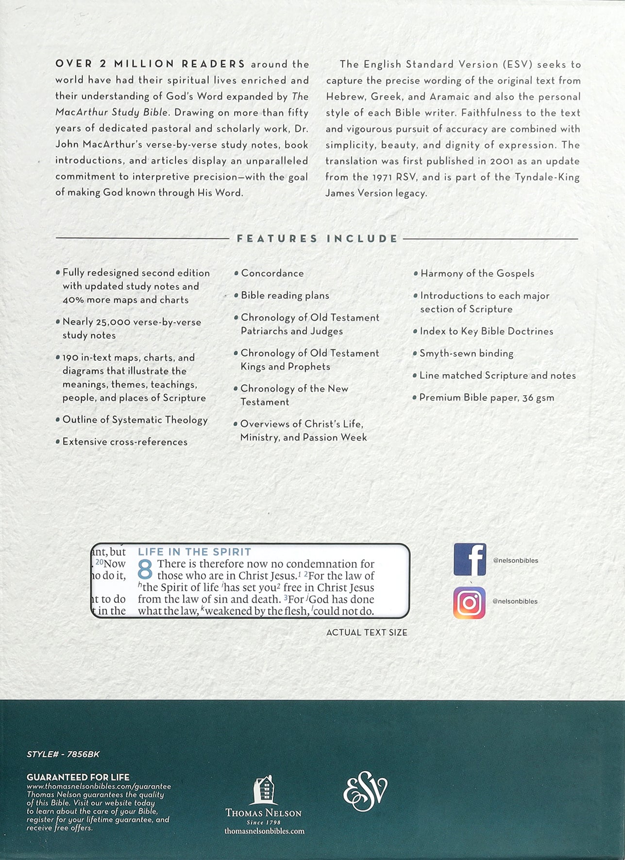 ESV Macarthur Study Bible Black (Black Letter Edition) (2nd Edition)