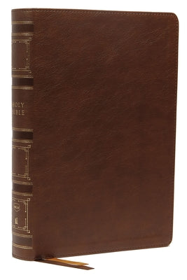 NKJV Single-Column Wide-Margin Reference Bible Brown (Red Letter Edition)
