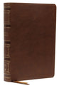 NKJV Single-Column Wide-Margin Reference Bible Brown (Red Letter Edition)