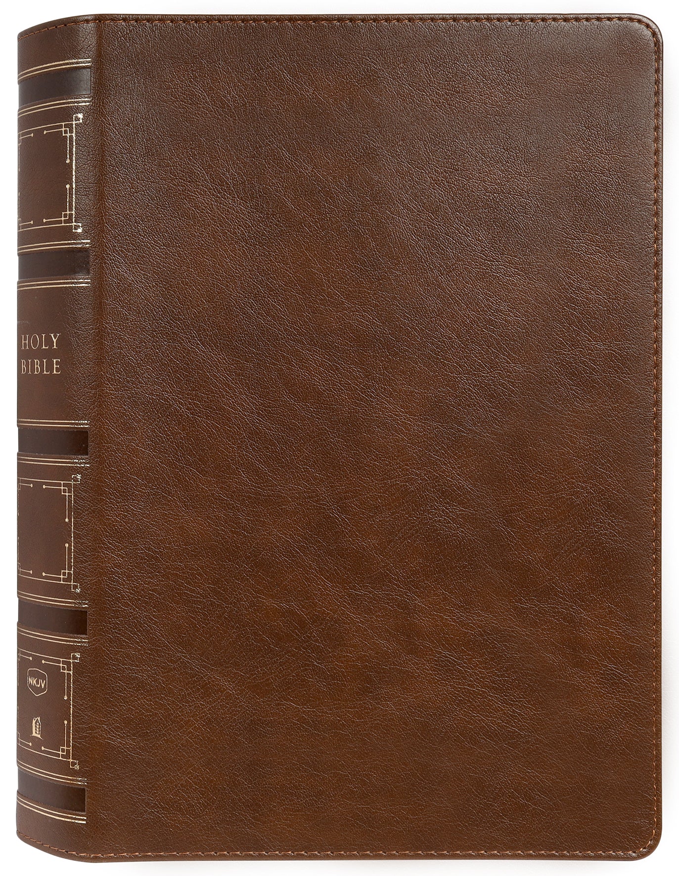 NKJV Single-Column Wide-Margin Reference Bible Brown (Red Letter Edition)