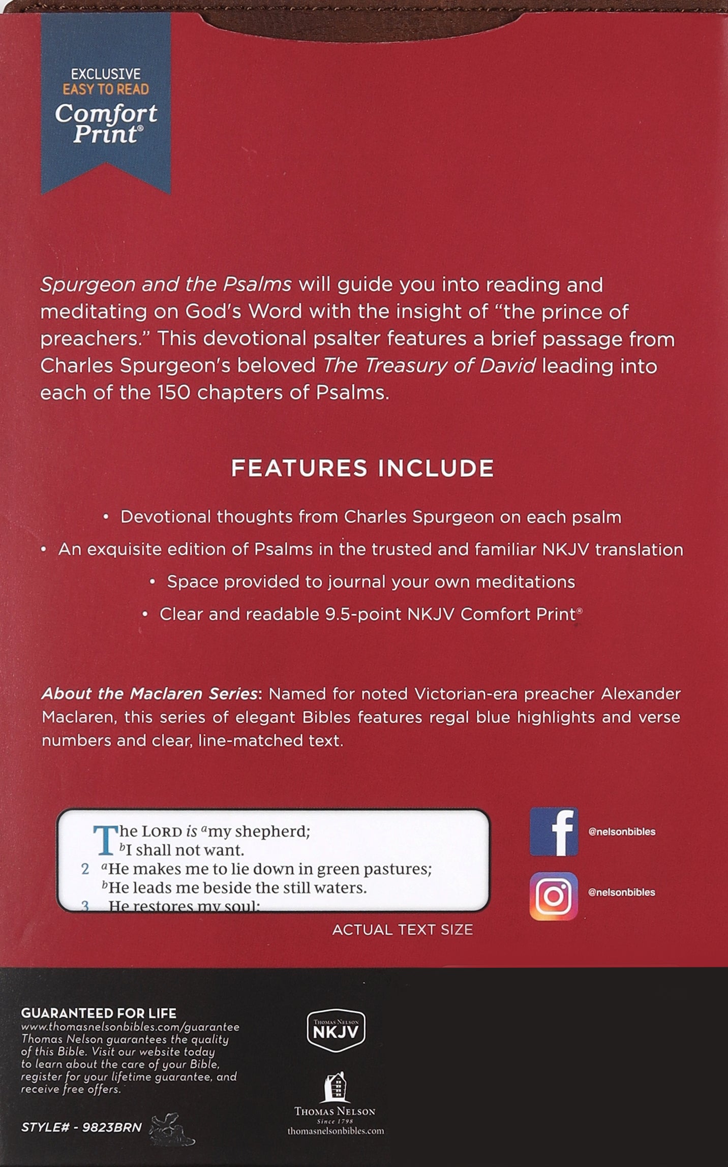 NKJV Spurgeon and the Psalms Maclaren Series Brown