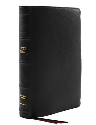 KJV Thinline Bible Large Print Premium Goatskin Leather Black Premier Collection (Red Letter Edition)