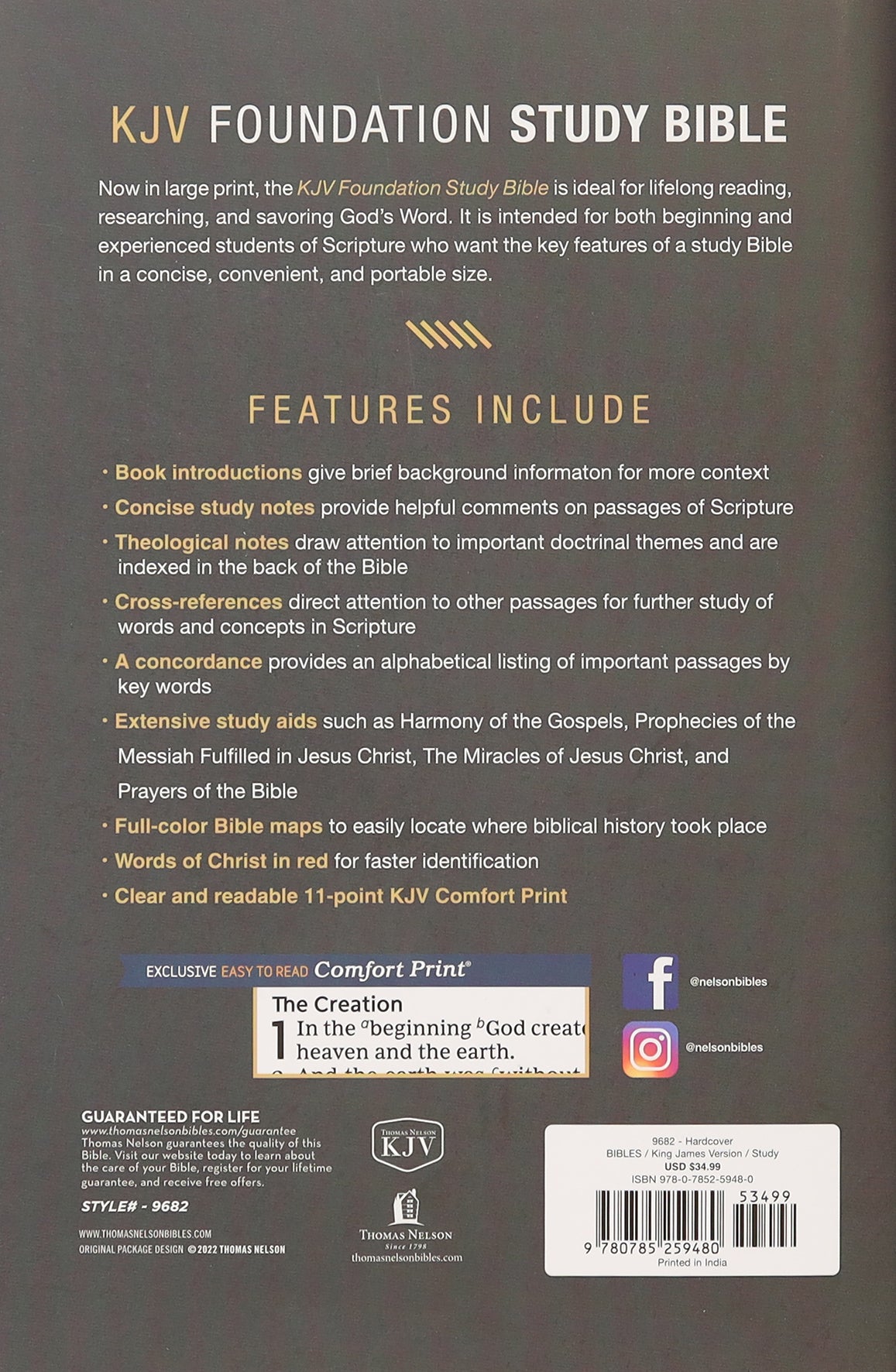 KJV Foundation Study Bible Large Print (Red Letter Edition)
