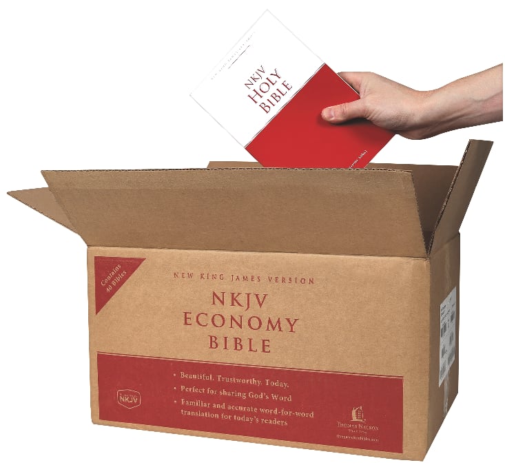 NKJV Economy Outreach Bible (Black Letter Edition) (Case Of 40)