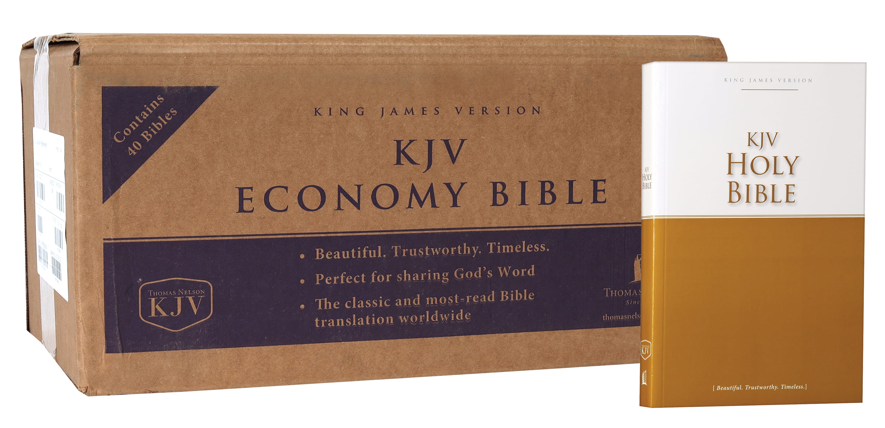 KJV Economy Outreach Bible (Black Letter Edition) (Case Of 40)