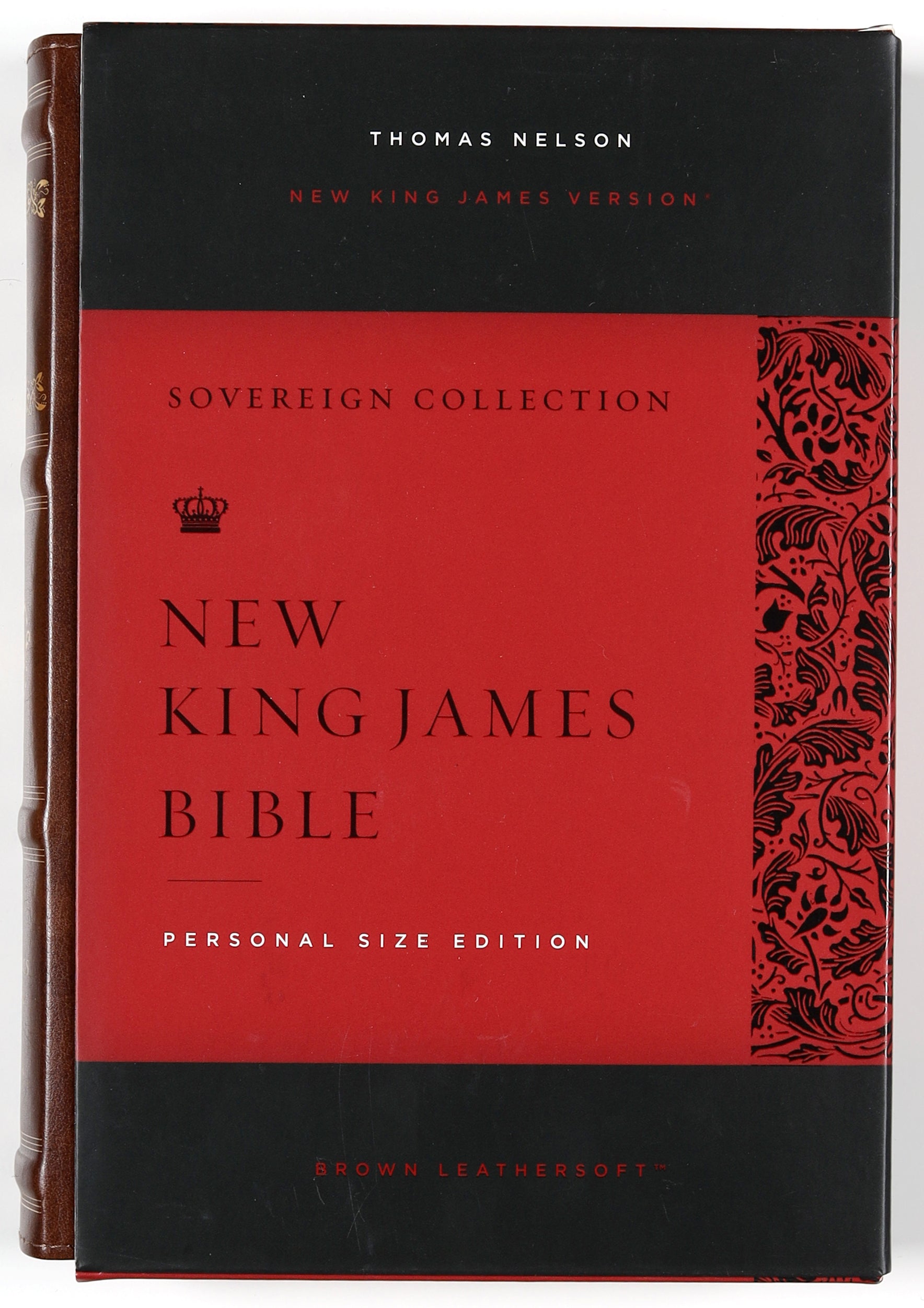 NKJV Personal Size Reference Bible Sovereign Collection Brown (Red Letter Edition)