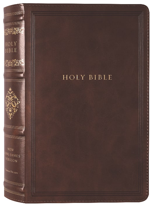 NKJV Personal Size Reference Bible Sovereign Collection Brown (Red Letter Edition)