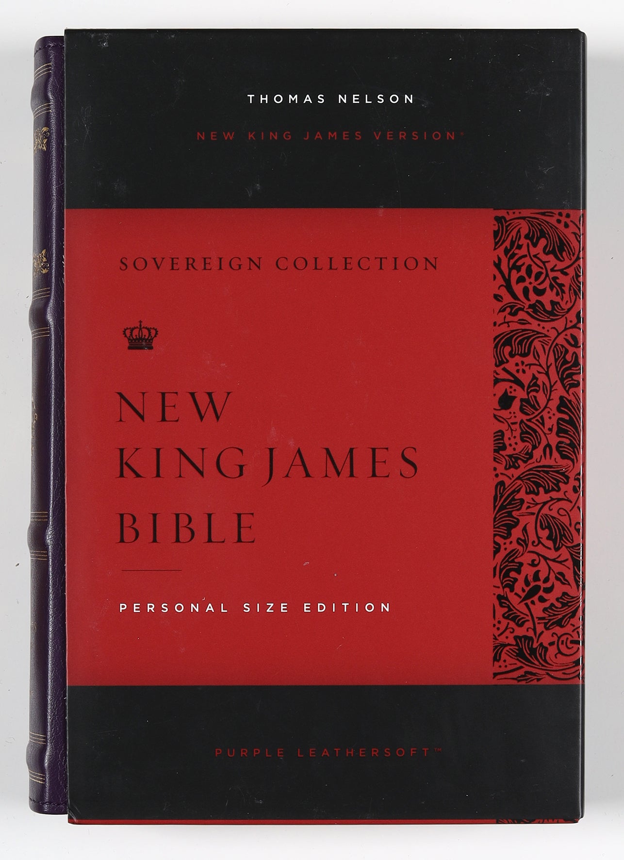 NKJV Personal Size Reference Bible Sovereign Collection Purple (Red Letter Edition)