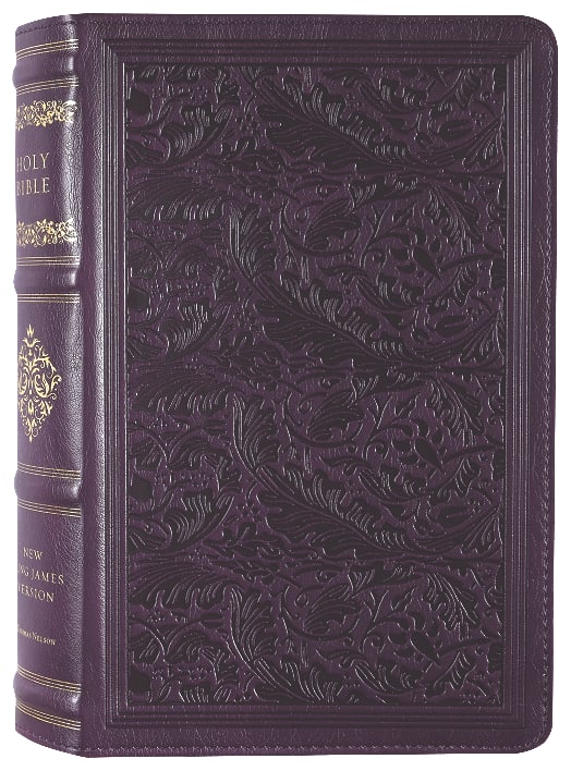 NKJV Personal Size Reference Bible Sovereign Collection Purple (Red Letter Edition)