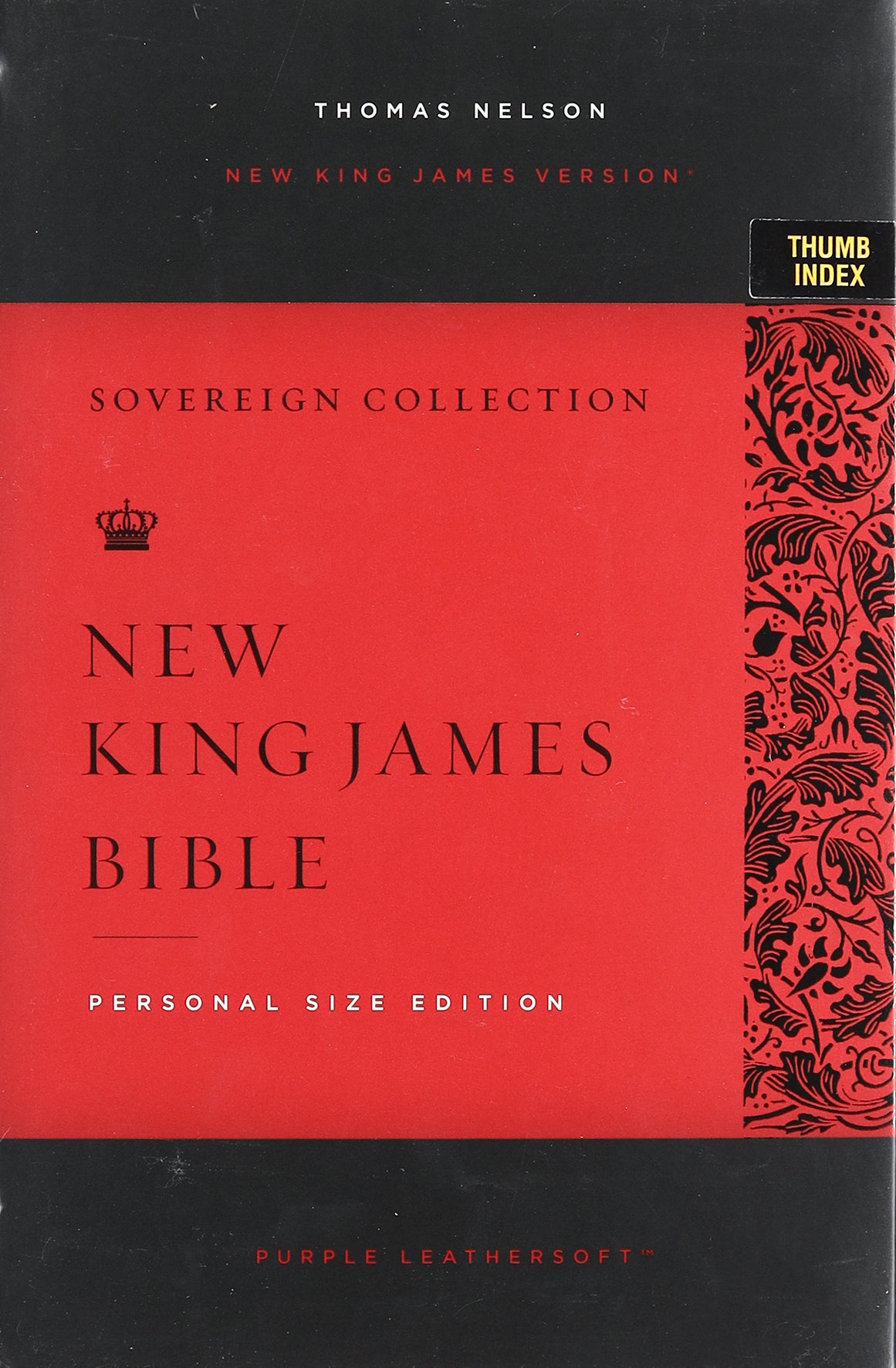NKJV Personal Size Reference Bible Sovereign Collection Purple Thumb Indexed (Red Letter Edition)