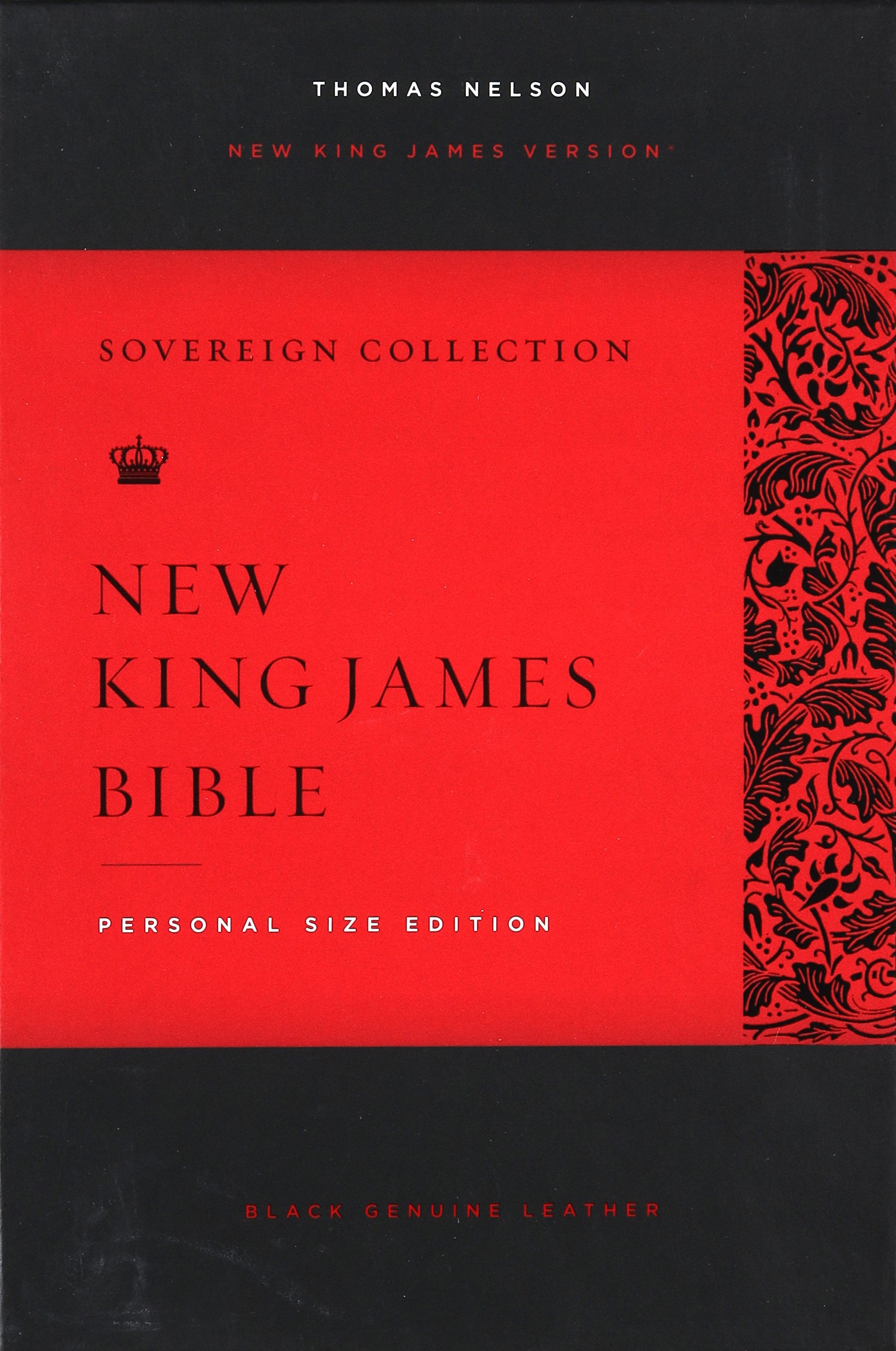 NKJV Personal Size Reference Bible Sovereign Collection Black (Red Letter Edition)