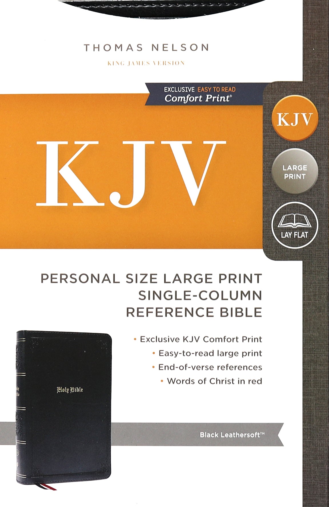 KJV End-Of-Verse Reference Bible Personal Size Large Print Black (Red Letter Edition)
