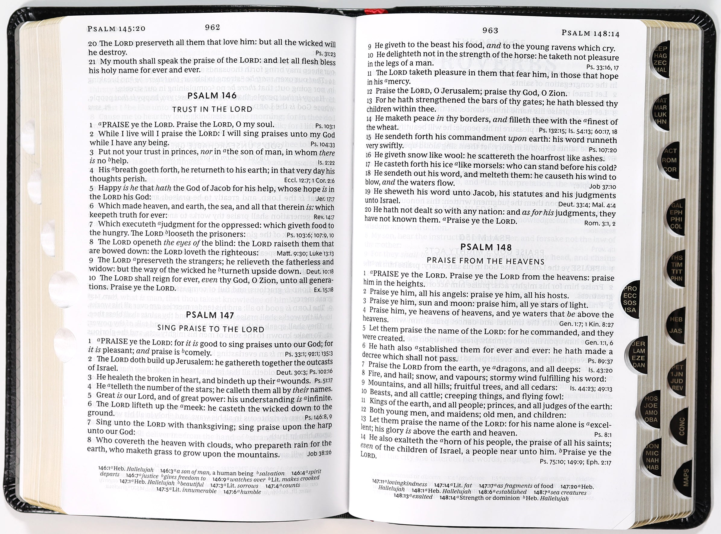 KJV End-Of-Verse Reference Bible Personal Size Large Print Black Thumb Indexed (Red Letter Edition)