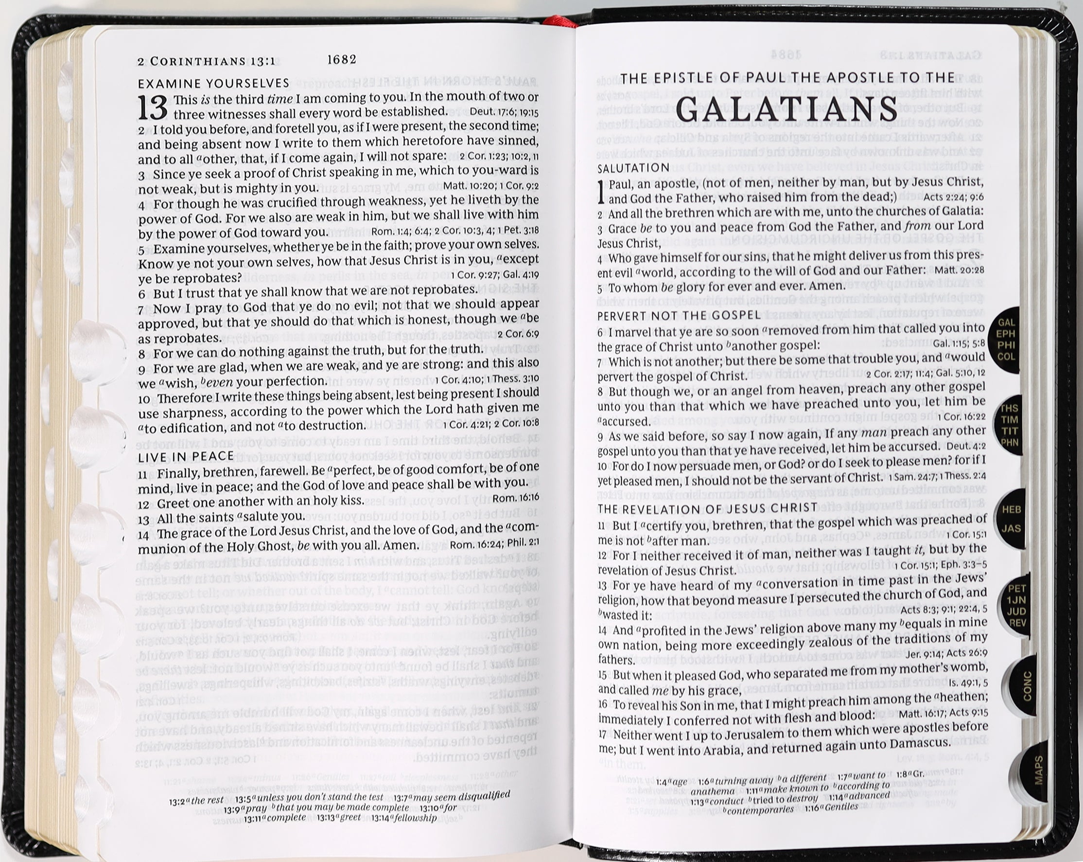 KJV End-Of-Verse Reference Bible Personal Size Large Print Black Thumb Indexed (Red Letter Edition)