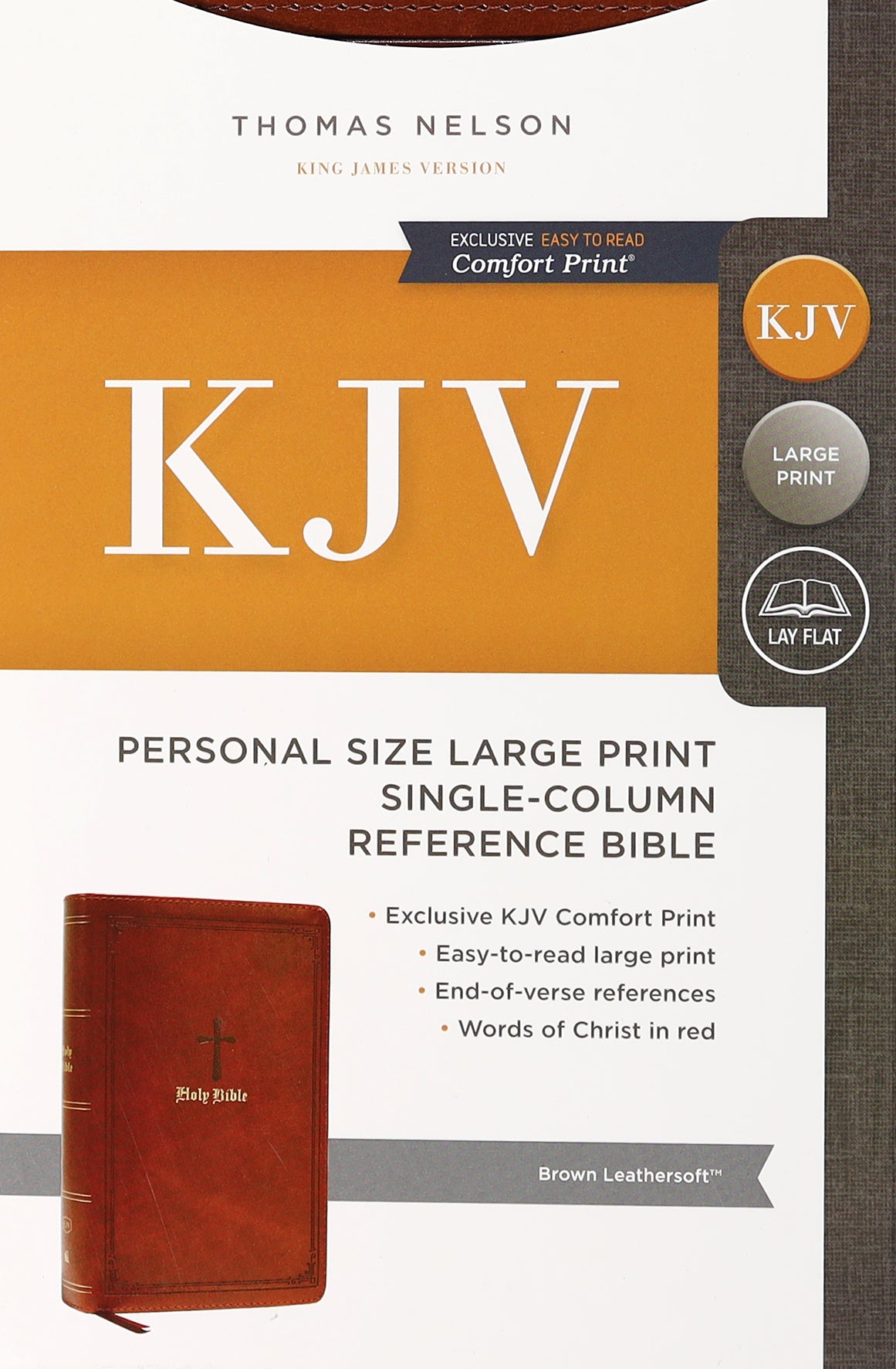 KJV End-Of-Verse Reference Bible Personal Size Large Print Brown (Red Letter Edition)