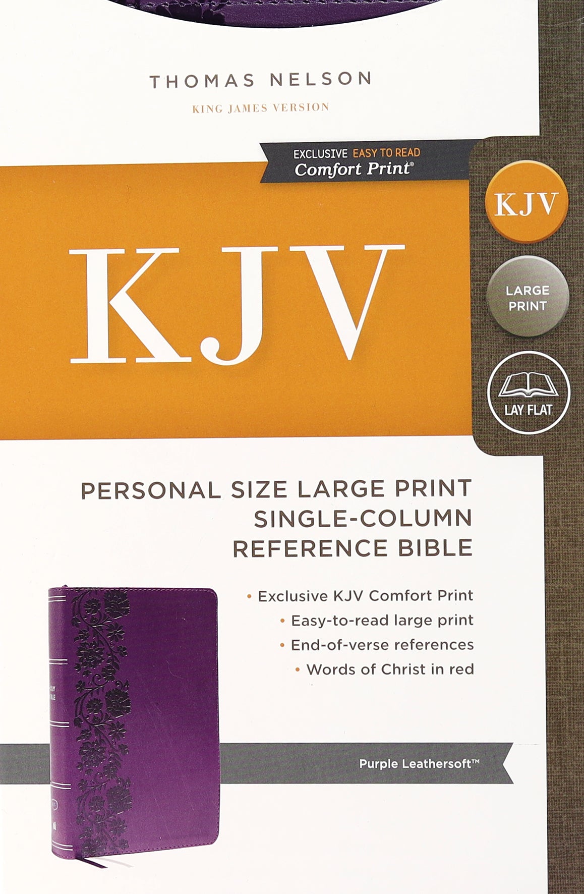 KJV End-Of-Verse Reference Bible Personal Size Large Print Purple (Red Letter Edition)