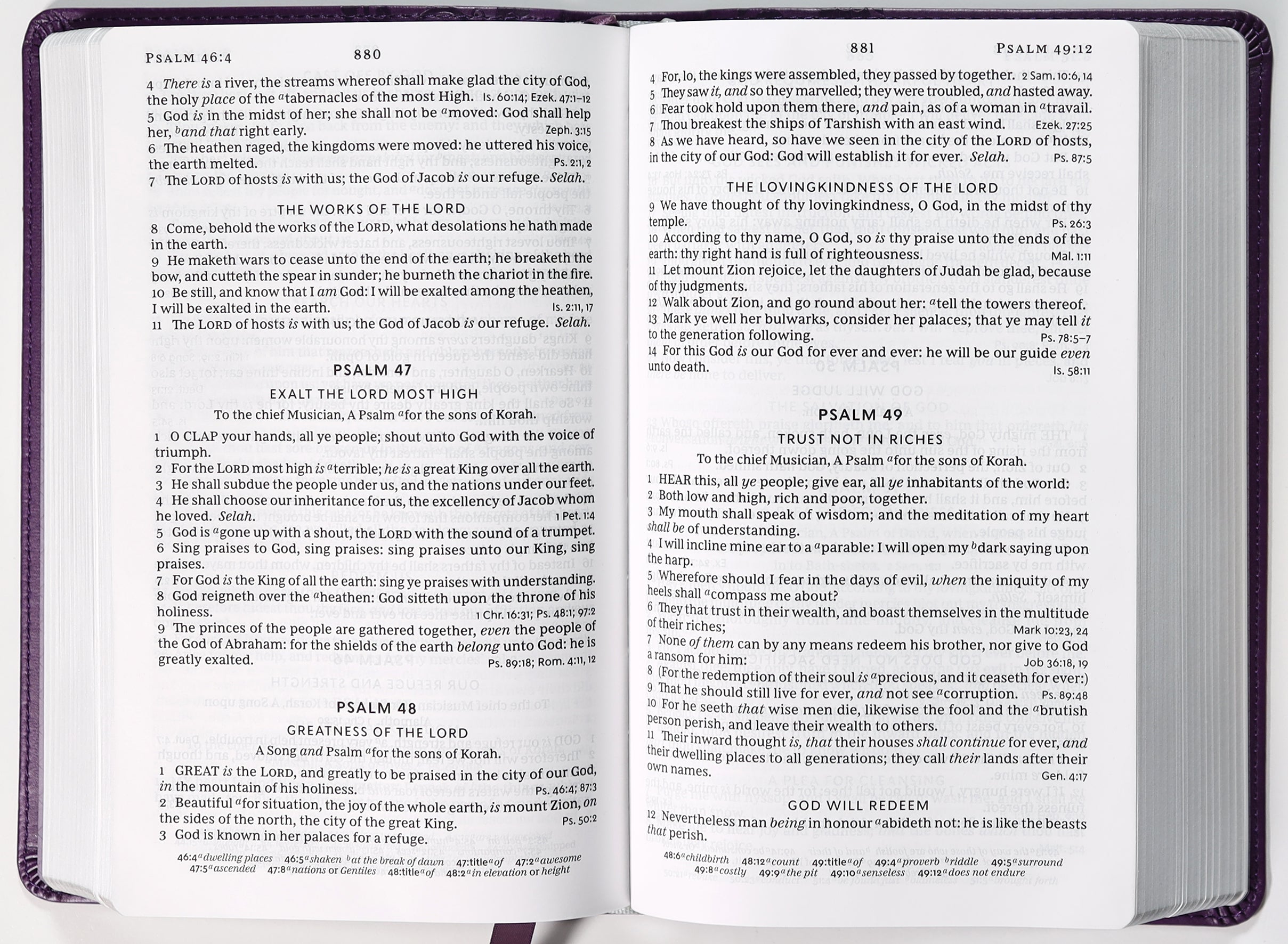 KJV End-Of-Verse Reference Bible Personal Size Large Print Purple (Red Letter Edition)