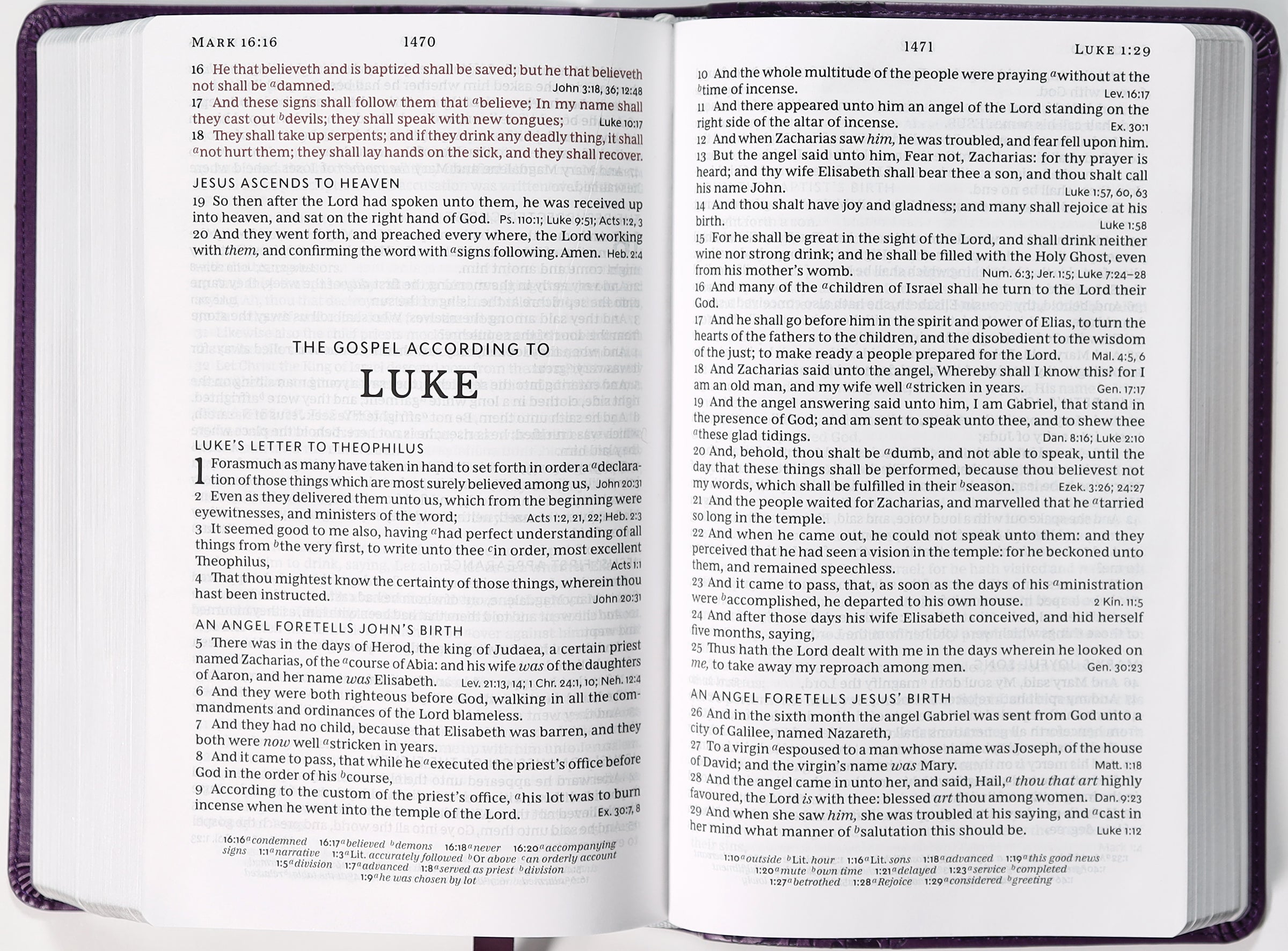 KJV End-Of-Verse Reference Bible Personal Size Large Print Purple (Red Letter Edition)
