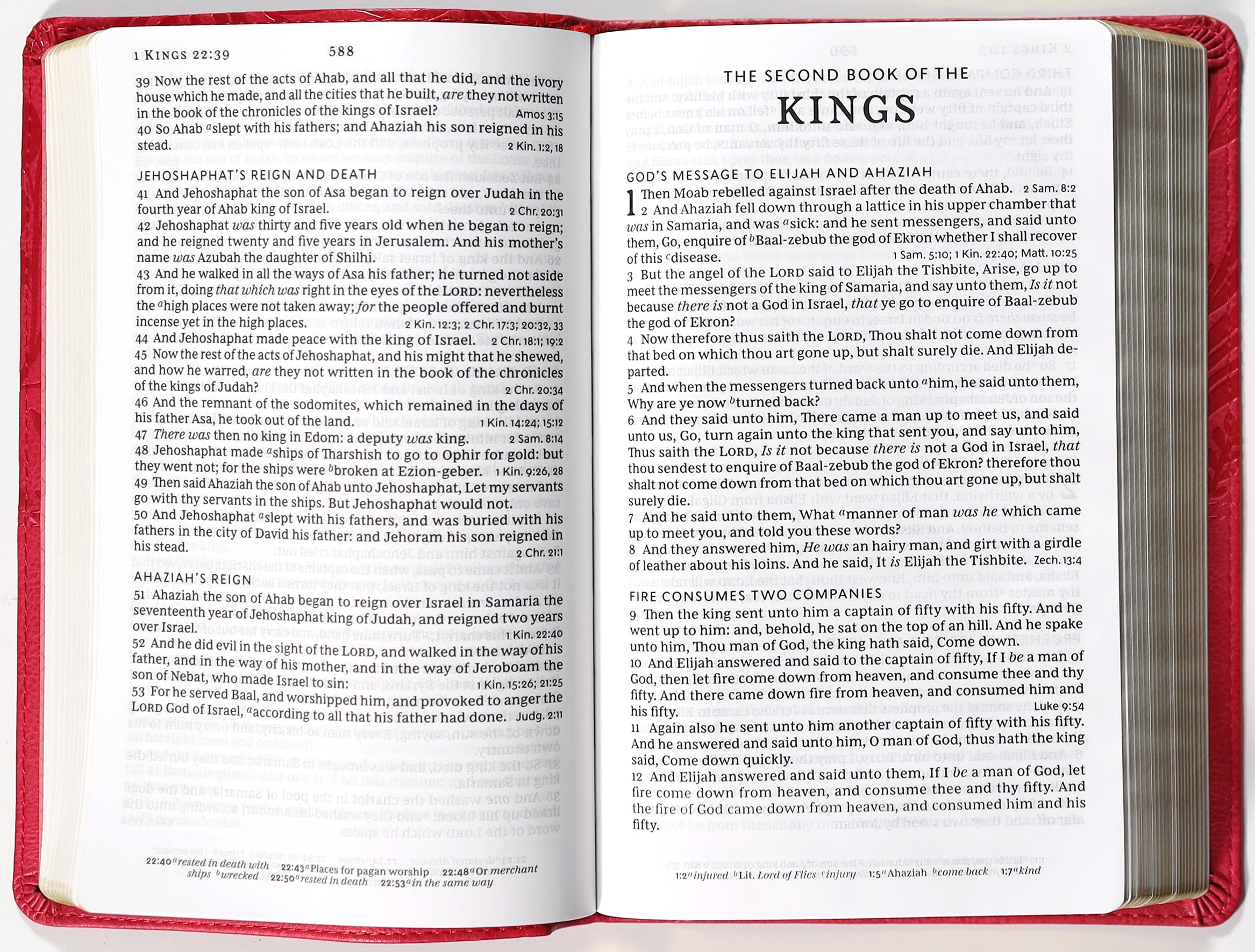 KJV End-Of-Verse Reference Bible Personal Size Large Print Pink (Red Letter Edition)