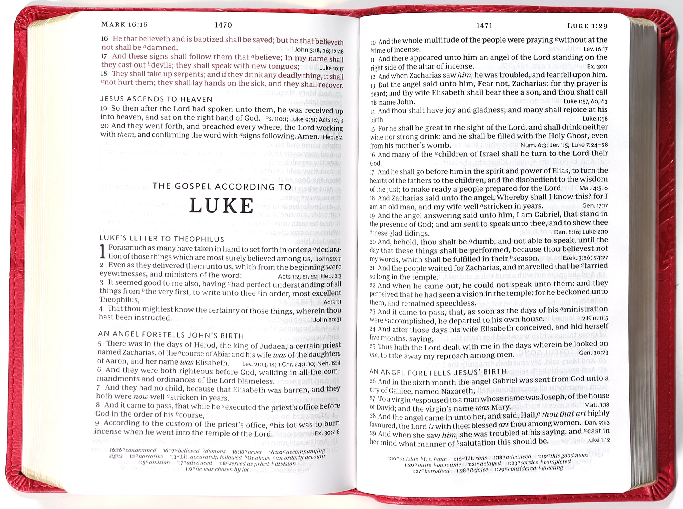 KJV End-Of-Verse Reference Bible Personal Size Large Print Pink (Red Letter Edition)