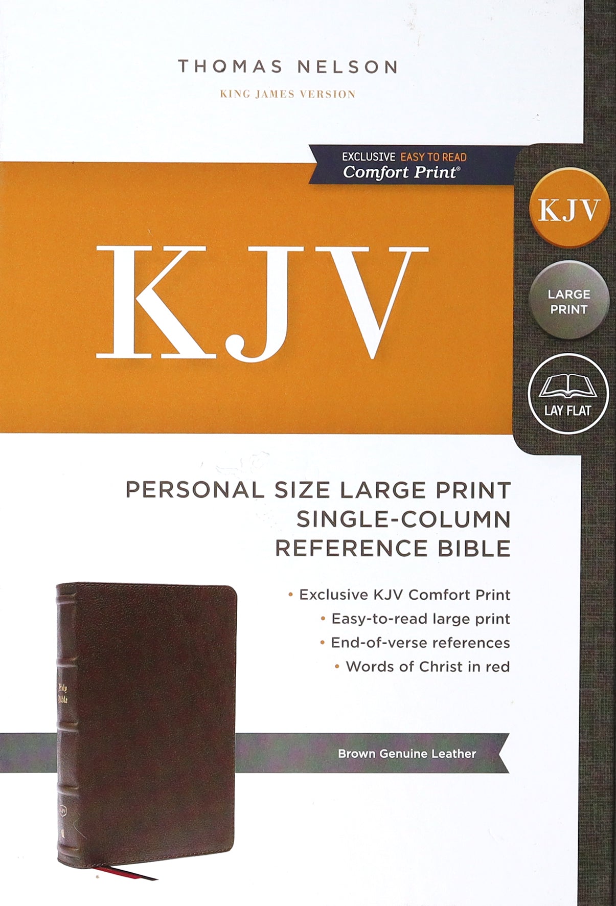 KJV End-Of-Verse Reference Bible Personal Size Large Print Brown (Red Letter Edition)