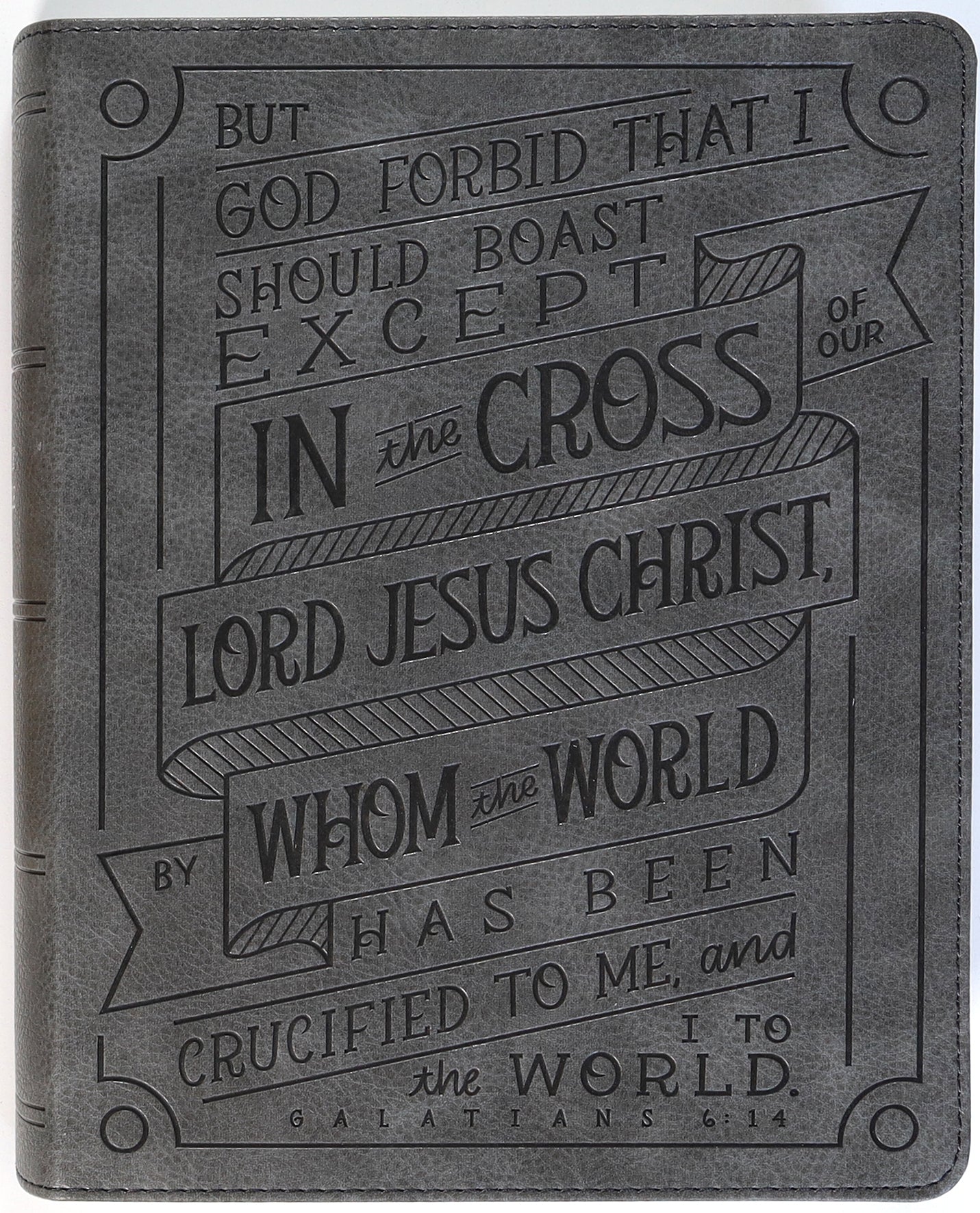 NKJV Journal Reference Edition Bible Verse Art Cover Collection Gray (Red Letter Edition)