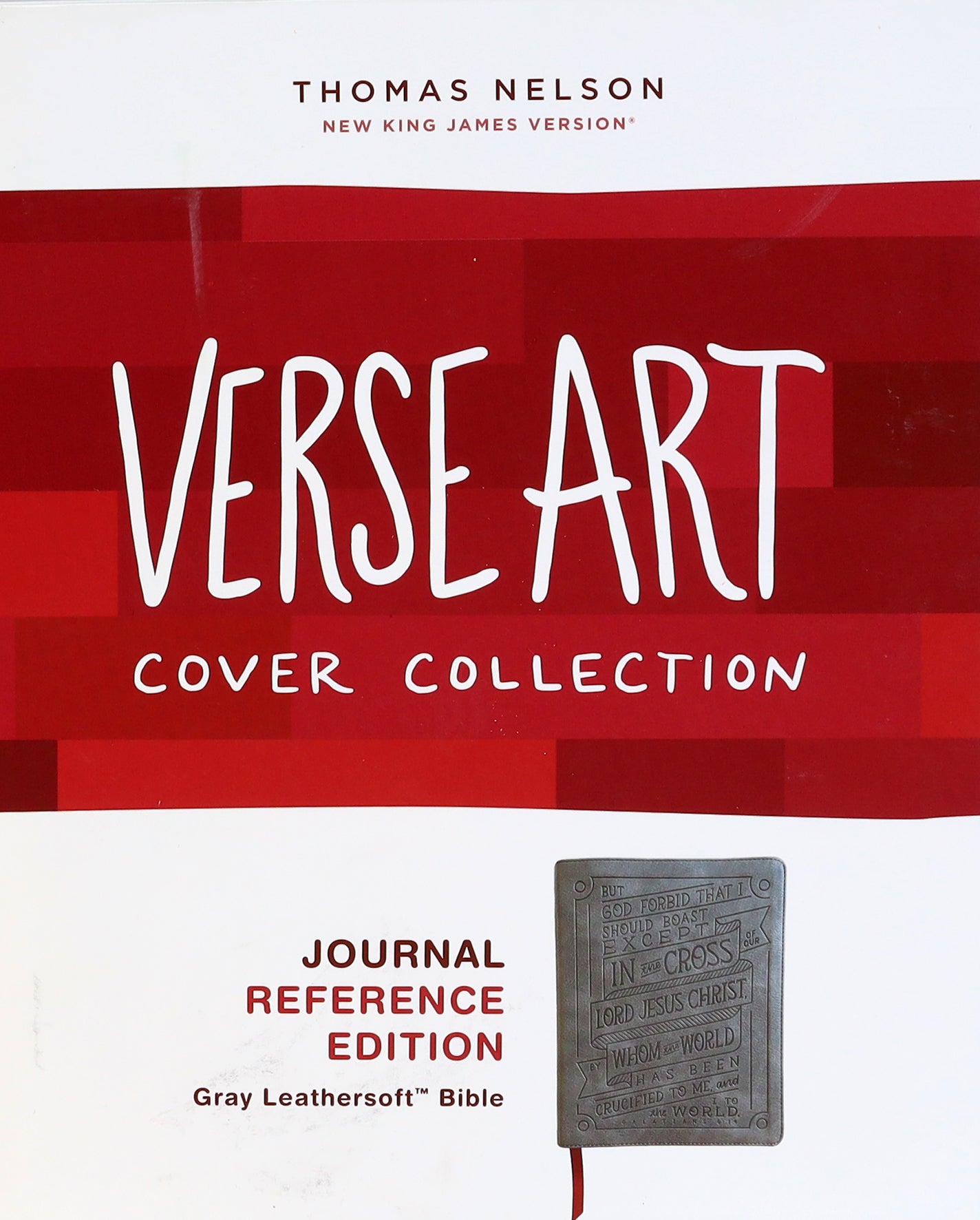 NKJV Journal Reference Edition Bible Verse Art Cover Collection Gray (Red Letter Edition)