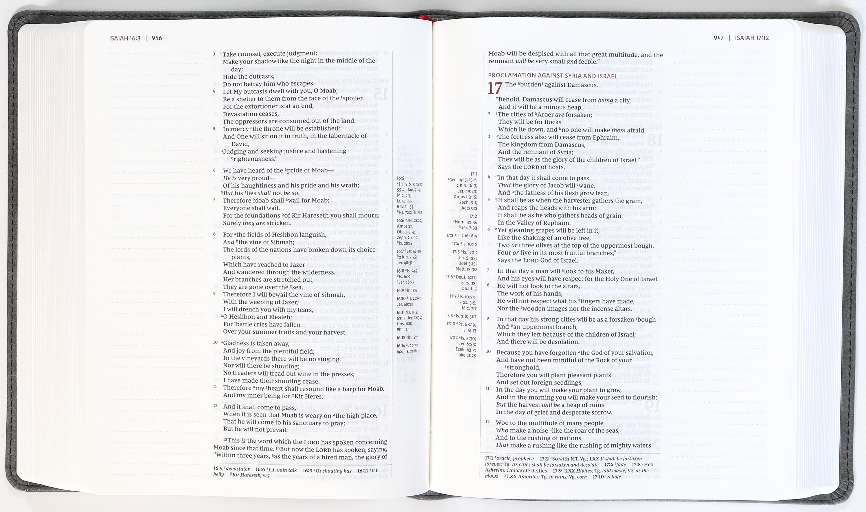 NKJV Journal Reference Edition Bible Verse Art Cover Collection Gray (Red Letter Edition)